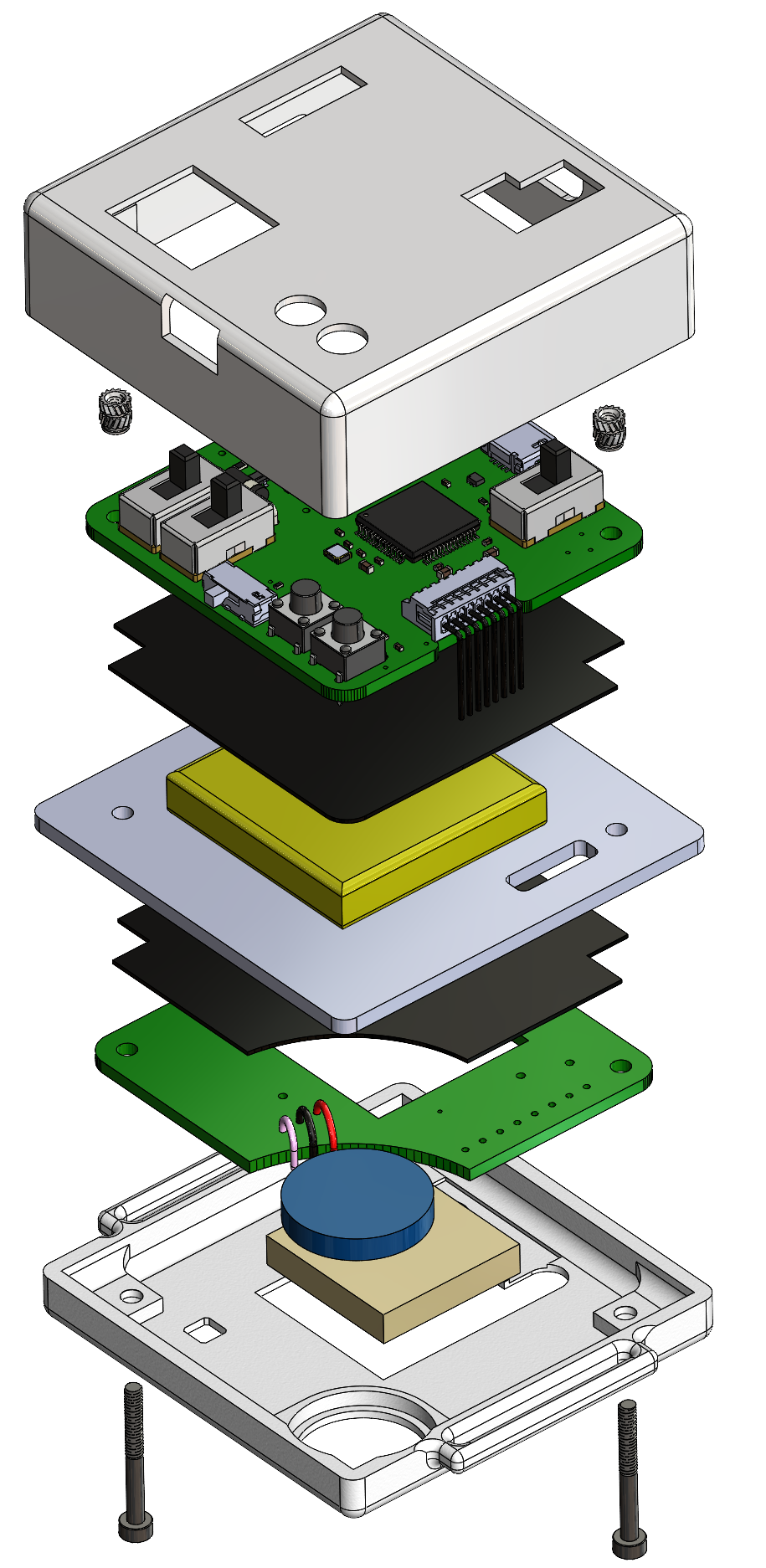 Exploded view of Menopatch